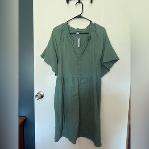 Old Navy Sage Green Midi Dress